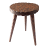 Tripod stool raw wood