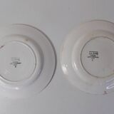 Digoin sarreguemines 2 flat plates la rose