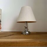 Vintage crystal and chrome lamp, France 1940