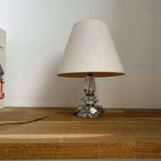 Vintage crystal and chrome lamp, France 1940