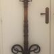 Door old wooden mantles in parrot style