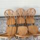 6 chairs bistro windsor wheelback in vintage beech baumann coffee