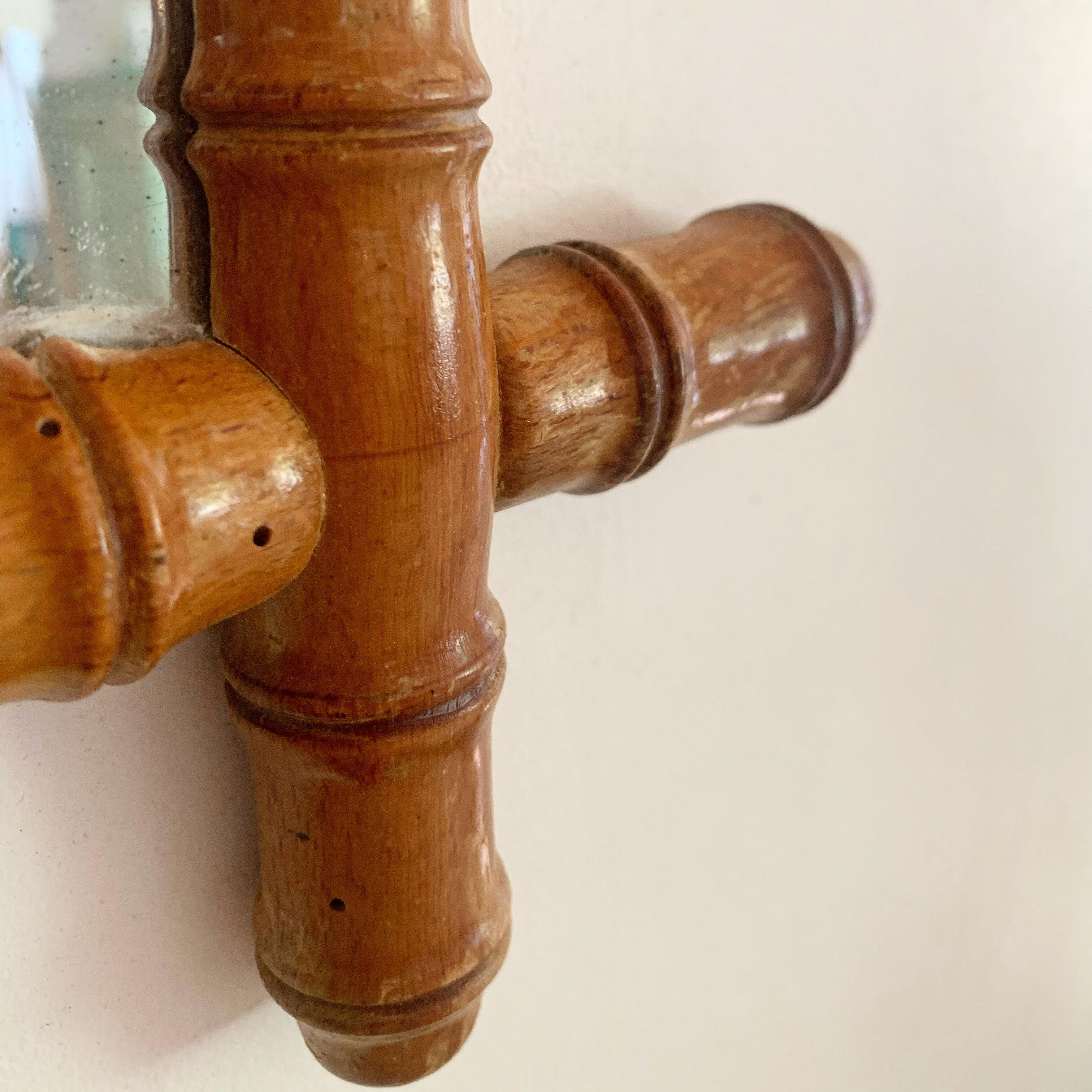 Retro wooden mirror 34x38cm