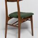 Mid Century Chair in Green Bouclé, Walnut Wood, Rajmund Halas, Poland, 1960s