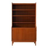 Swedish teak bookcase with hinged doors