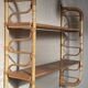 Removable wall shelf in rattan – 1960s vintage