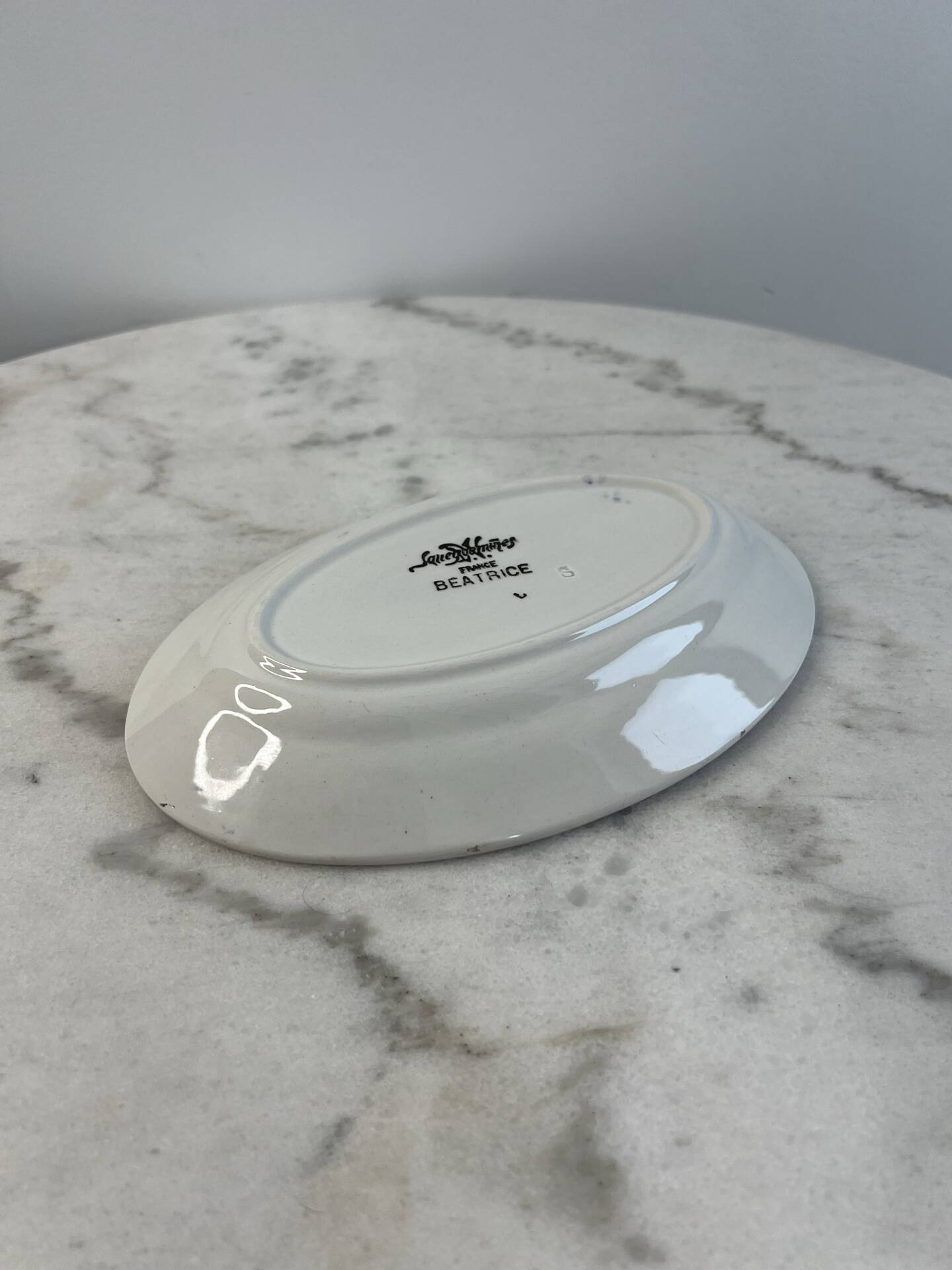 Plat ovale Sarreguemines collection Béatrice