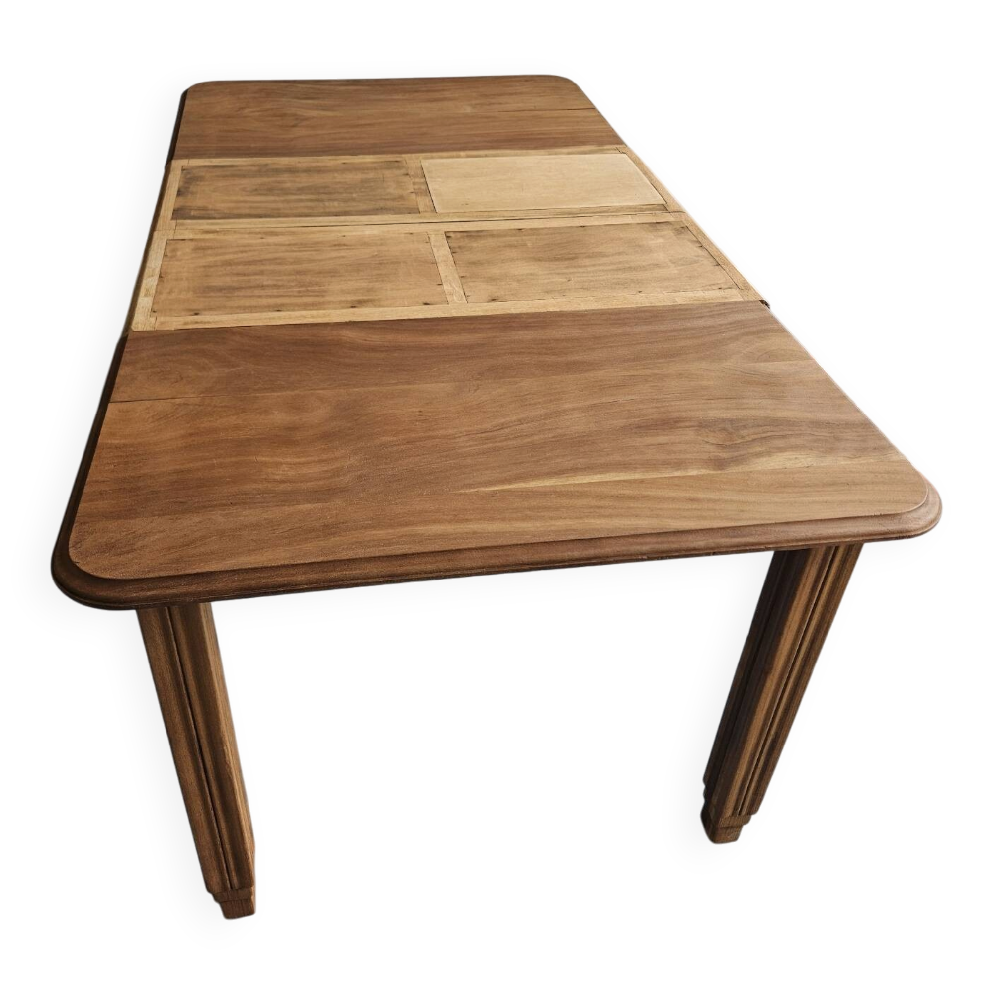 Table en bois aerogommée et restaurée