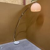 Vintage Reggiani telescopic floor lamp in chromed metal, 1970