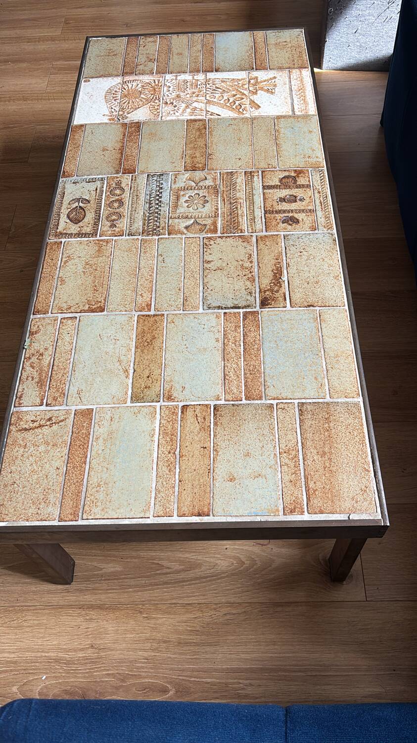Signed Roger Capron coffee table