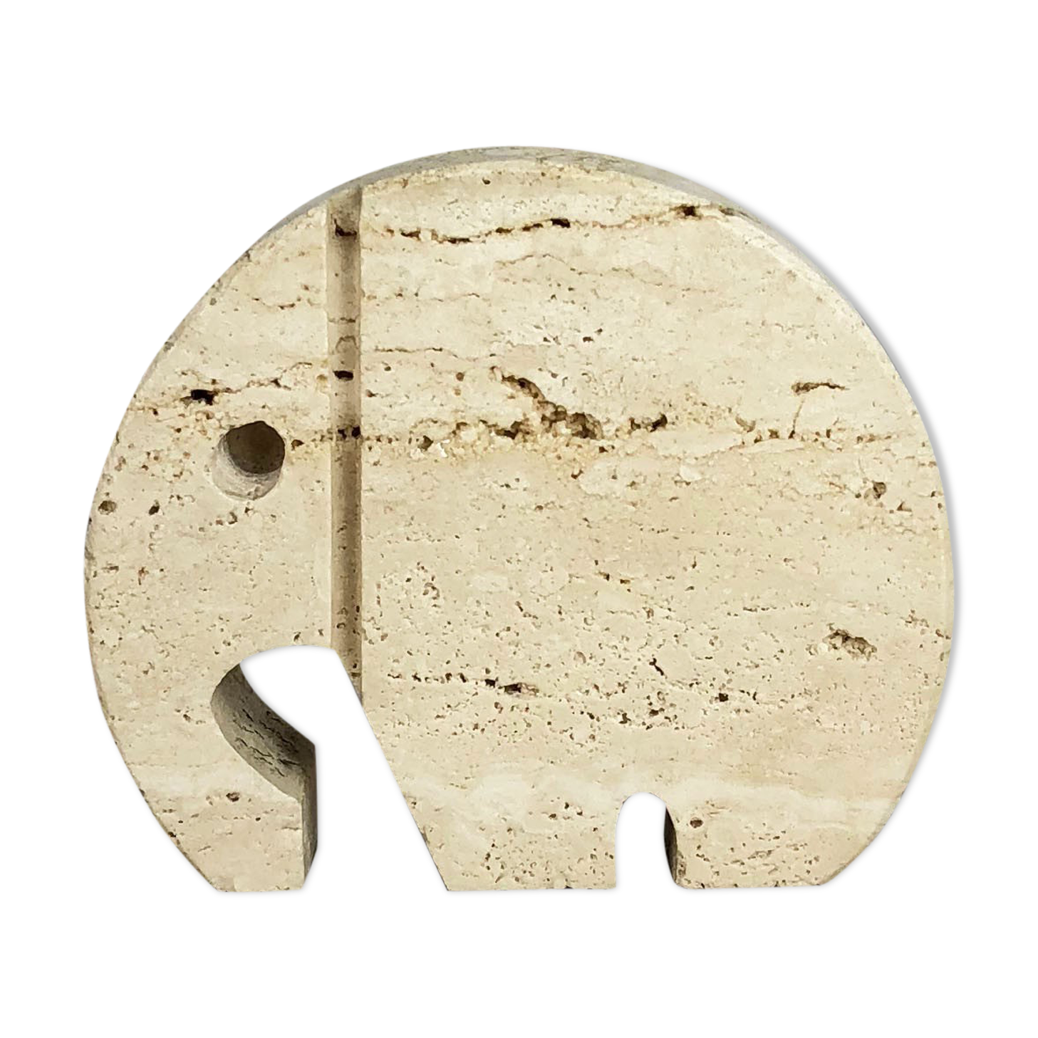 Travertine marble elephant figure by Fratelli Mannelli, Italy, 1970s