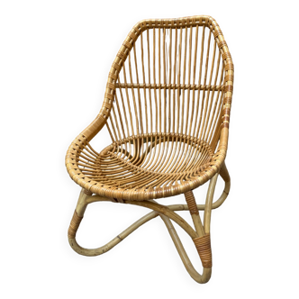 Vintage rattan armchair