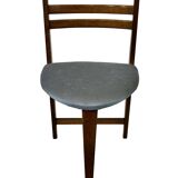 Vintage rare three-legged dining chair 1960s oak heart chair
