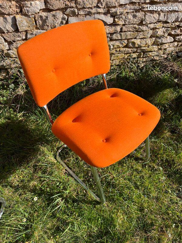 Set of chairs - Strafor Steelcase armchairs - orange