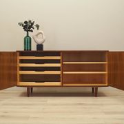 Walnut cabinet, Danish design, 1970s, designer: Carlo Jensen, manufacturer: