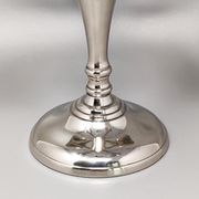 1950s Stunning Candelabra for Five Candles in Stainless Steel. Handmade. Made in Italy