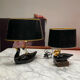 Vintage lamps black and gold duck