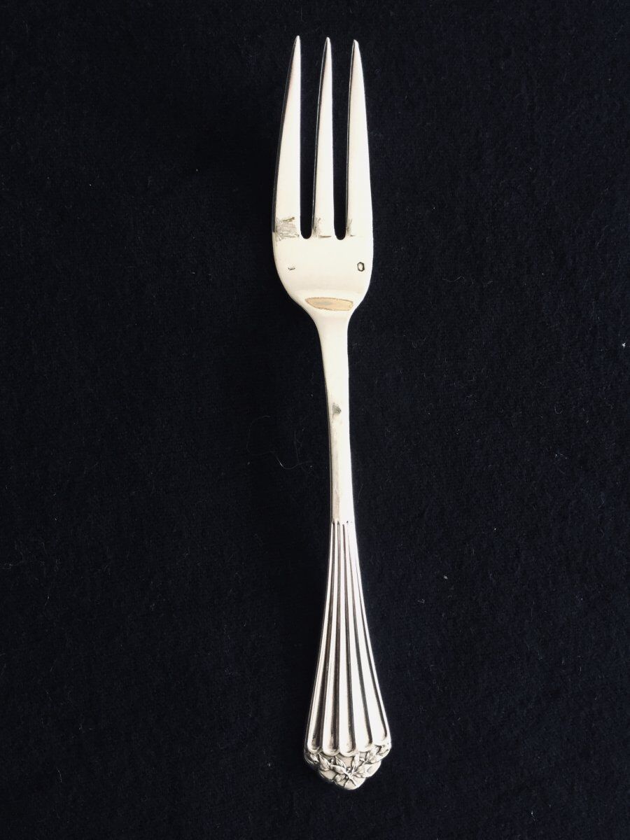 Hénin Et Cie - 5 Forks And 6 Silver Fish Knives