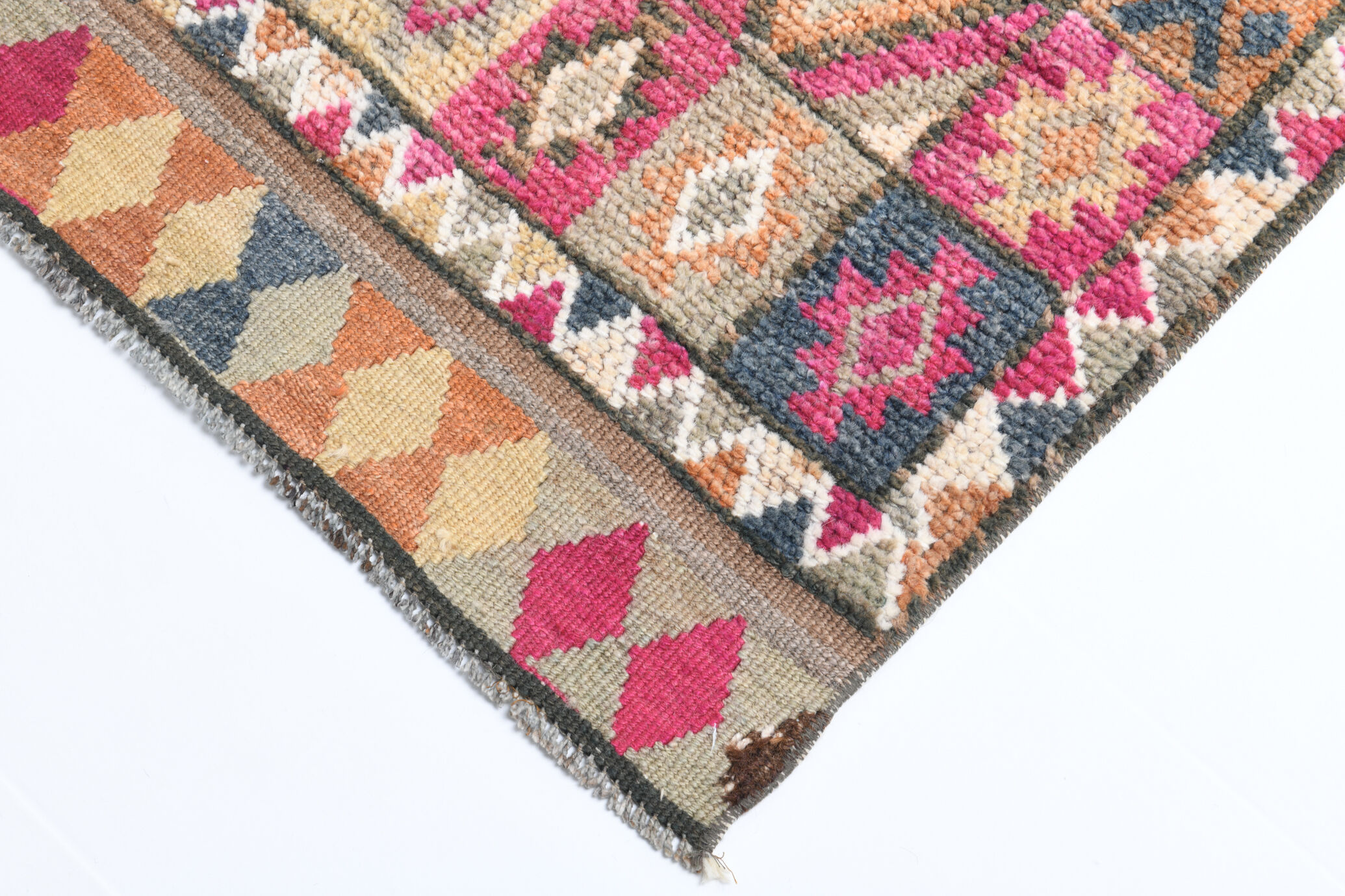 2x12 Narrow Vintage Runner Rug, 76x363Cm