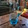Blue pitcher – blown glass – 1970s