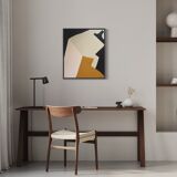 Painting in beige and ochre relief