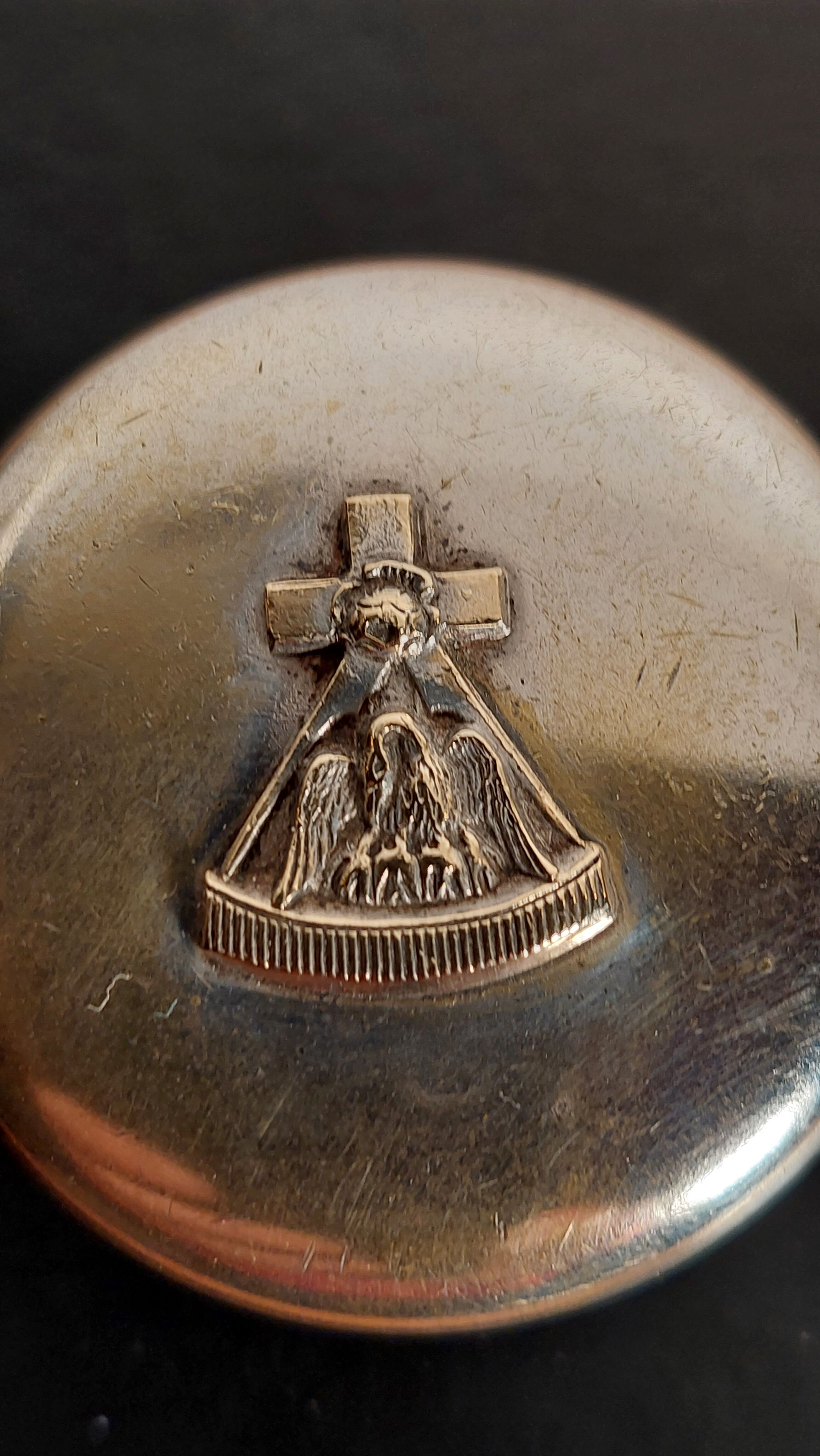 Silver bronze box freemasonry circa 1940