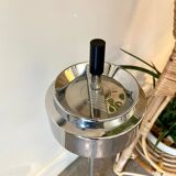 Tulip standing ashtray in chromed aluminum
