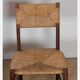 Set of 6 oak rush chairs, French craftsmanship, 1950.