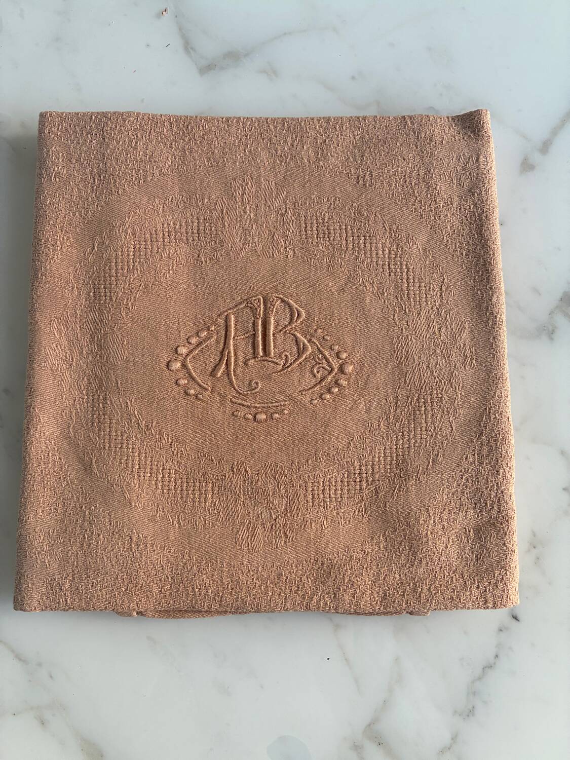 6 vintage monogrammed AB napkins