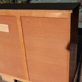 Vintage 1960s 2-door, 2-drawer low cabinet