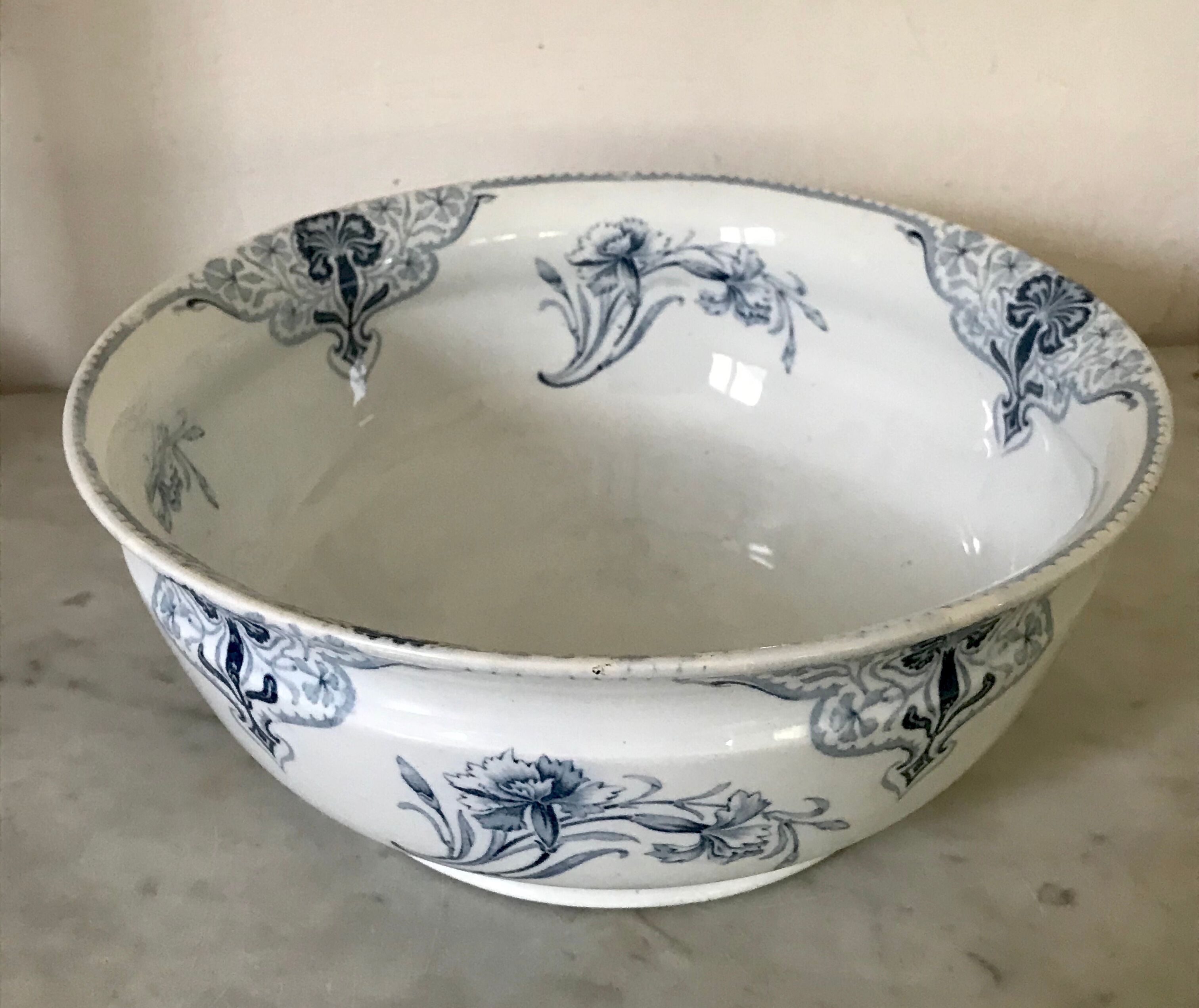 Salad bowl Lunéville Art Nouveau