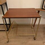 Vintage vinyl storage table trolley