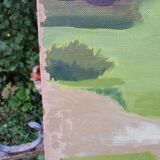 Oil on canvas "the path" signed U.Doan