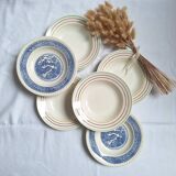 6 vintage soup plates