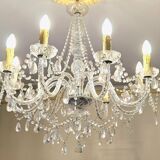 Glass chandelier with polypropylene arms – 9 lights