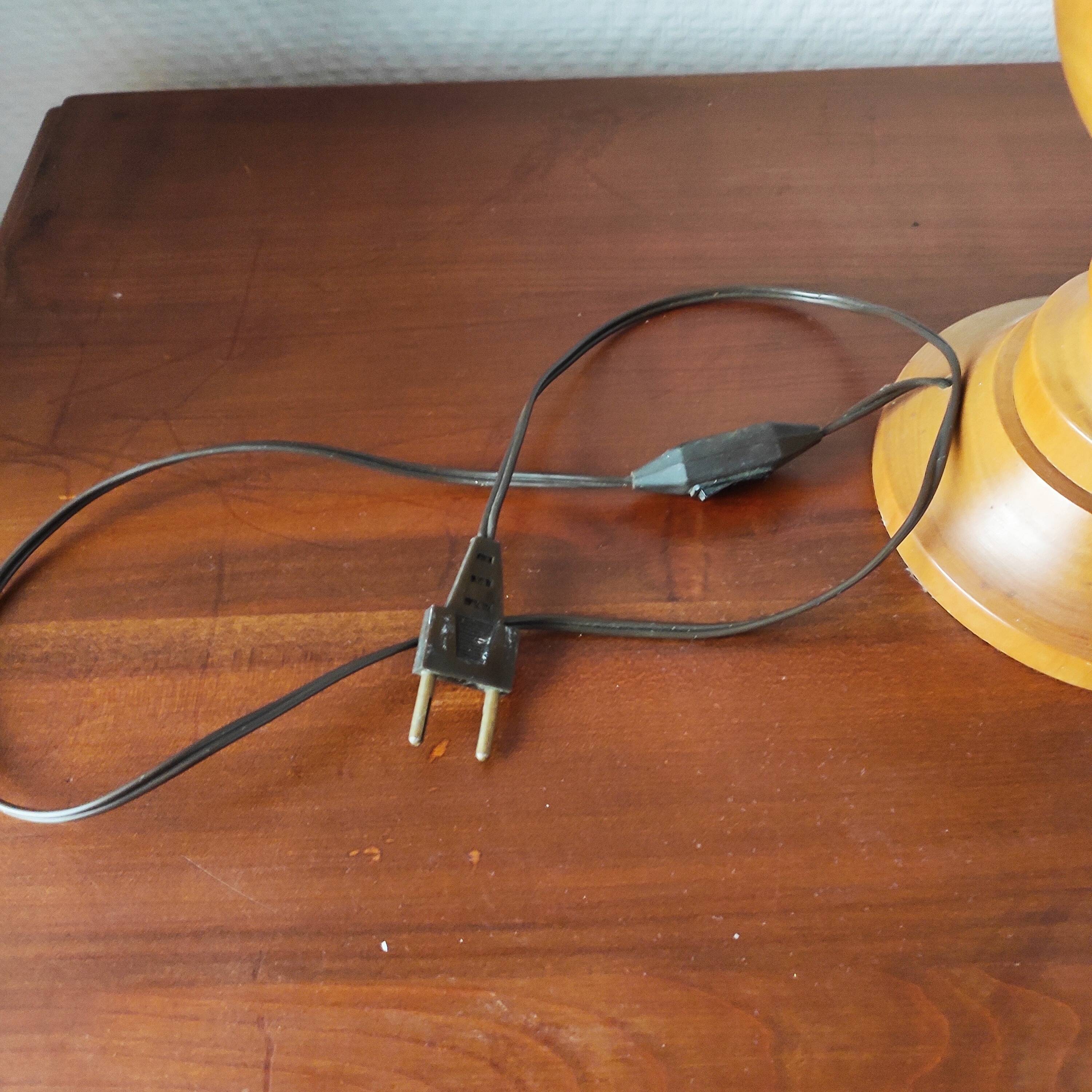 Vintage turned wooden living room lamp