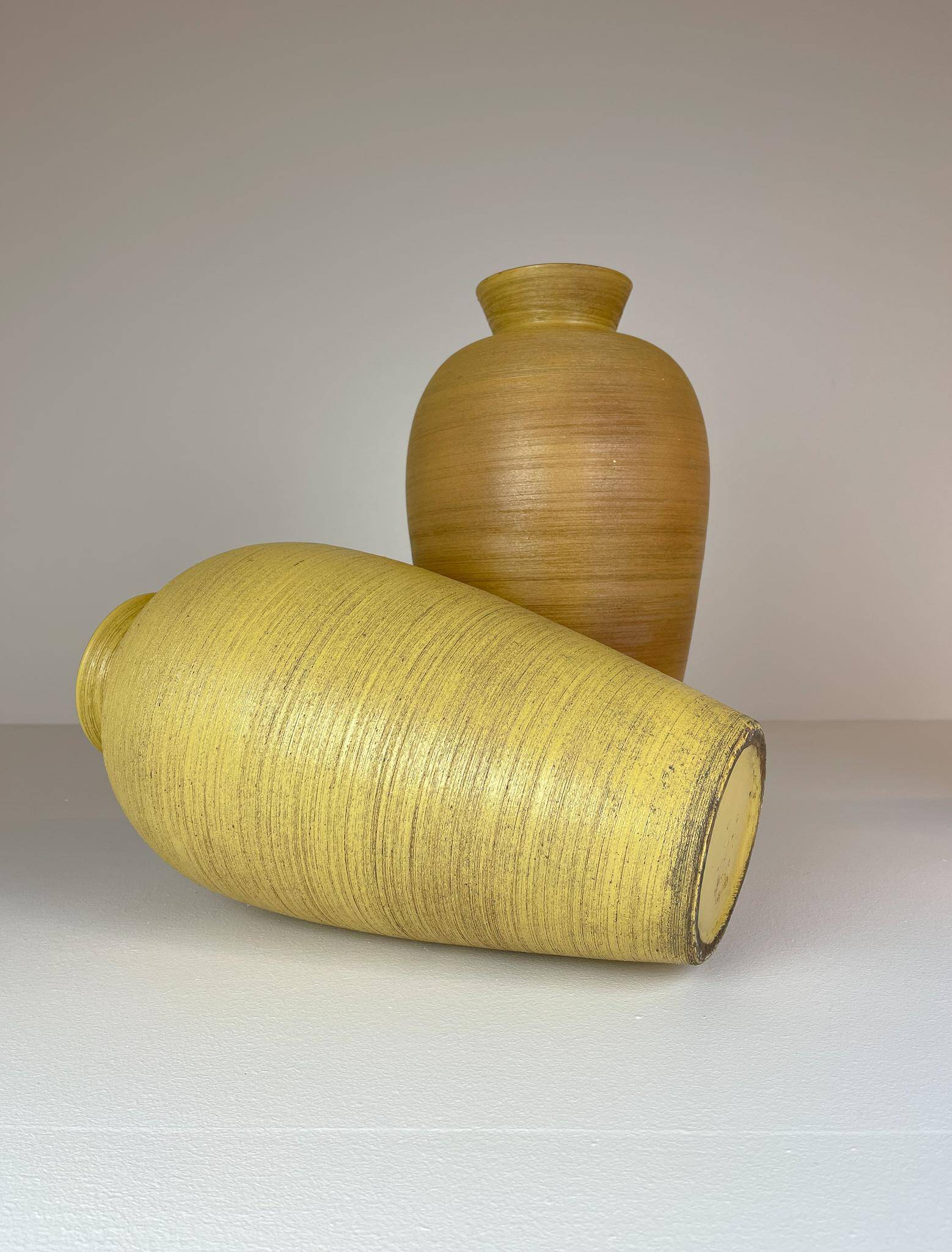 Pair of Art Deco floor vases by Upsala Ekeby, Sweden, 1940s