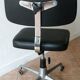 Fauteuil de bureau industriel vintage en skai