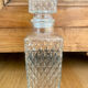 Set of 3 vintage whisky carafe bottles in molded glass