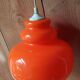 Suspension en opaline orange, années "60/70"