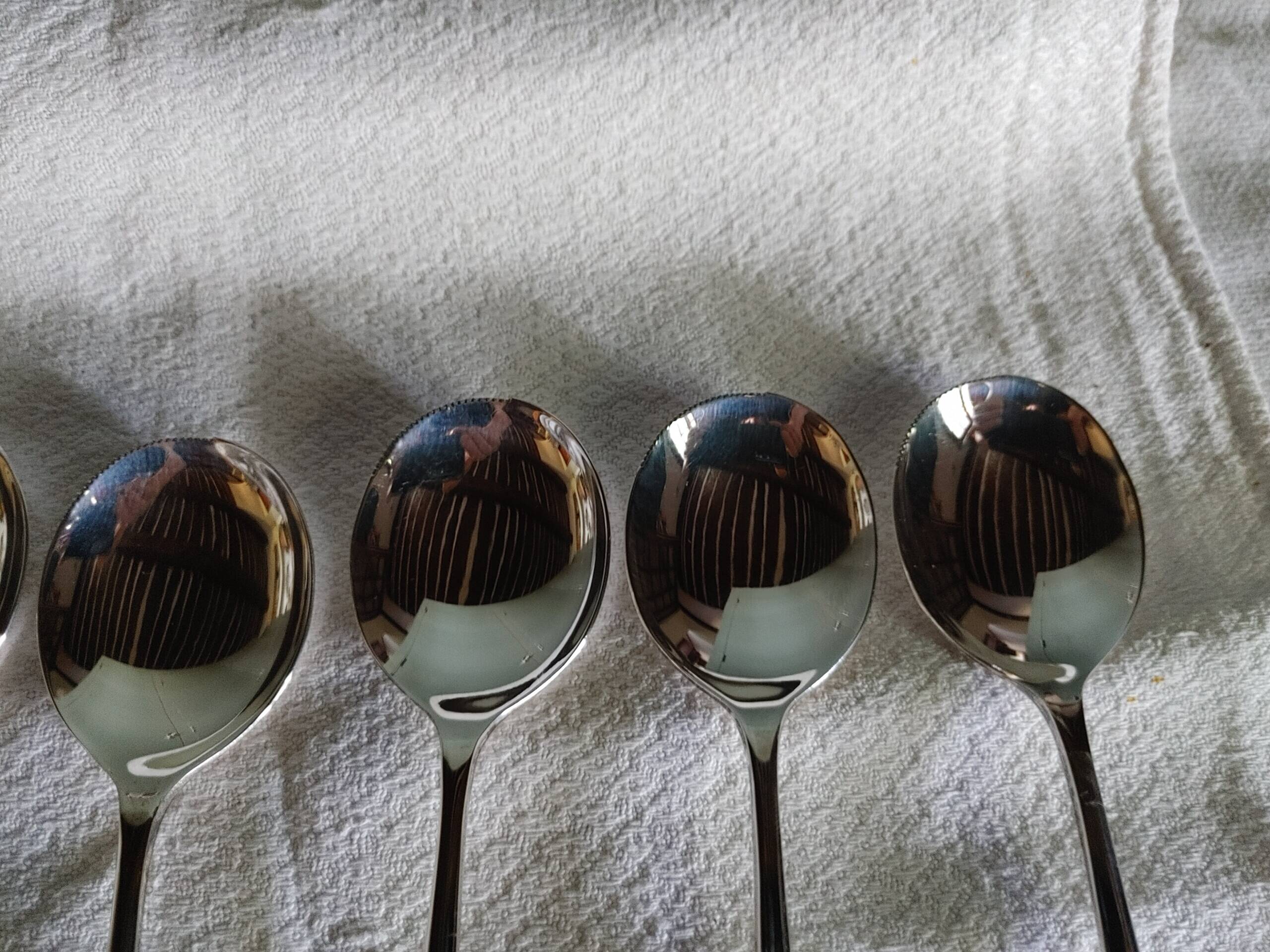 NXYX-Hemoton Lot De 6 Cuillères à Café Dorées En Acier Inoxydable Avec