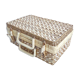 Suitcase in rattan and woven wicker