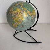 Vintage 1960 Girard Barrère terrestrial globe - 23 cm