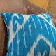 Vintage Uzbek Pillow, Boho Moroccan Decor, Handmade Silk Square Cushion