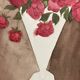 Watercolor with bouquet of roses