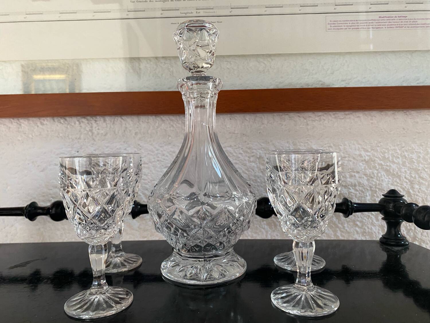 Bohemian crystal liqueur service