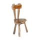 French nursing chair hand-carved in chestnut around 1760