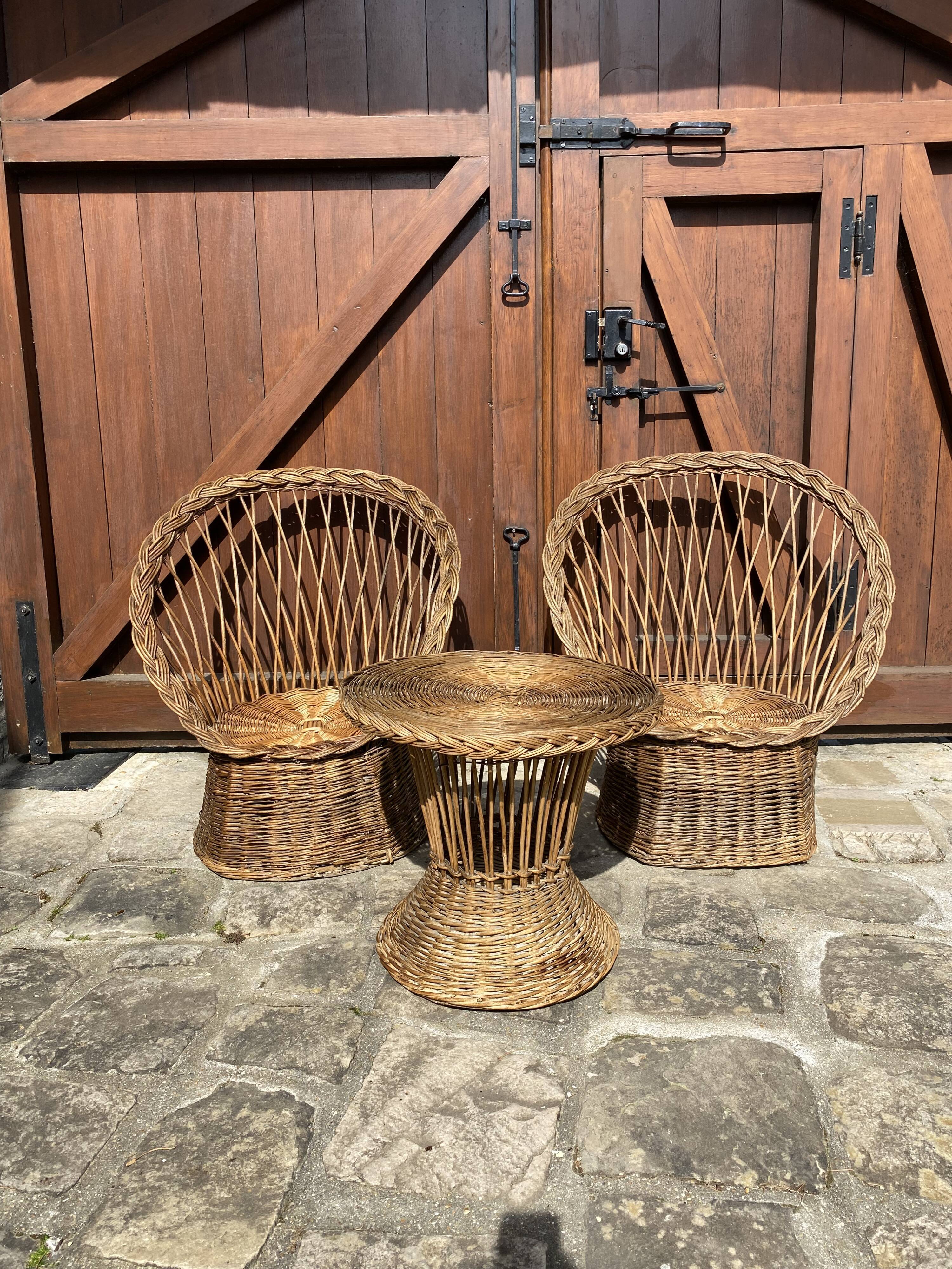 Wicker garden furniture