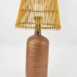 Brown stoneware lamp