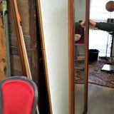 Mirror with wood frame